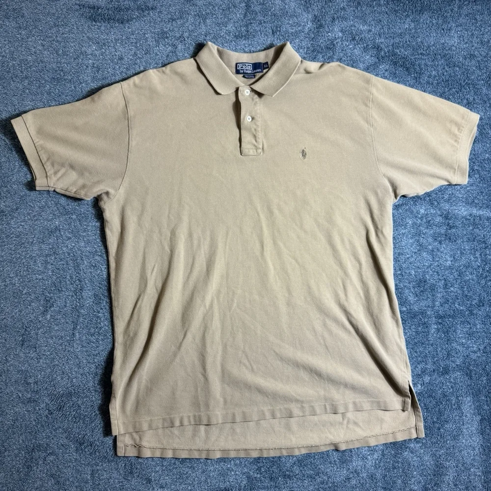 Polo Ralph Lauren Classic Little Pony Polo Shirt Tan Adult Men's Size XL